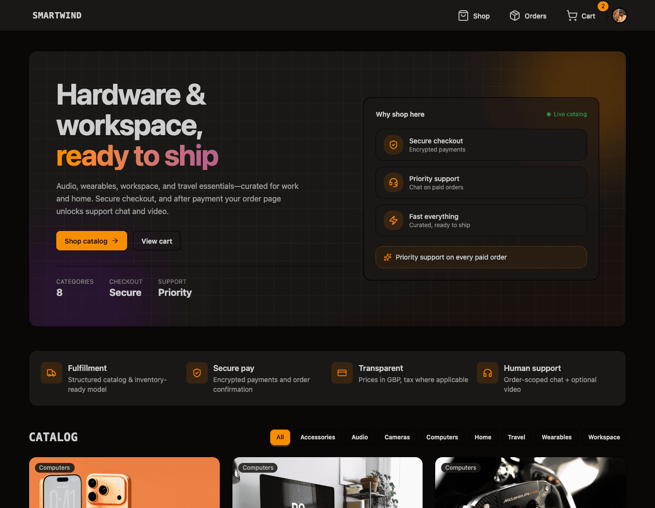 SmartWind E-commerce Web Application